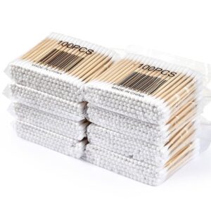 100 Count Zip Bag Round/Spiral/Pointed Bamboo Cotton Swabs