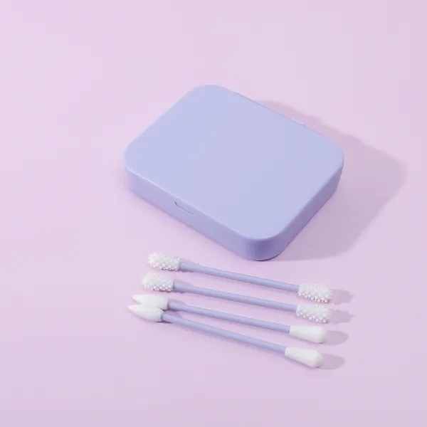 4pcs Reusable Cotton Swabs Silicone Washable Ear Buds with Mirror - Image 7