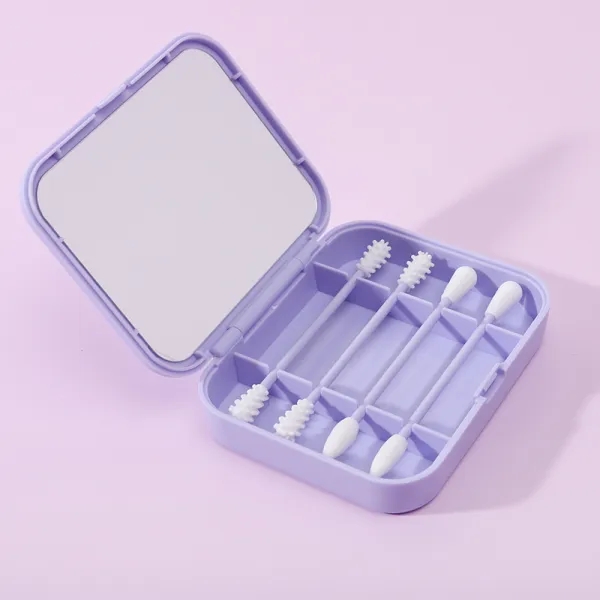 4pcs Reusable Cotton Swabs Silicone Washable Ear Buds with Mirror - Image 6