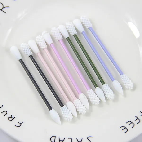 Custom Colorful Reusable Silicone Cotton Swabs Washable Ear Buds - Image 3