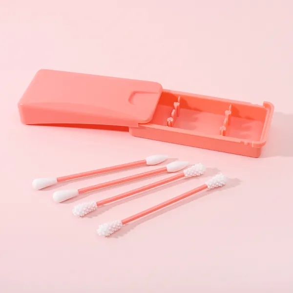 4pcs Silicone Washable Ear Buds Reusable Cotton Swabs for Ears Cleaning Makeup - Image 4