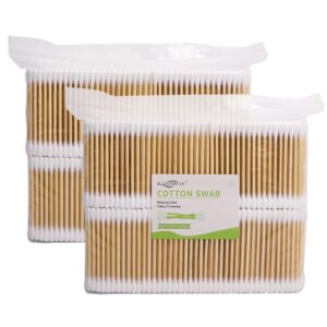 XXL Packaging 1000 Count Zip Bag Bamboo Cotton Swabs