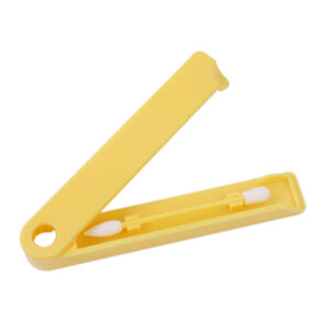 Portable 1 Piece Plastic Box Packaging Silicone Washable Ear Buds Reusable Cotton Swab